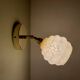 Vintage tulip wall lamp in yellow Clichy glass