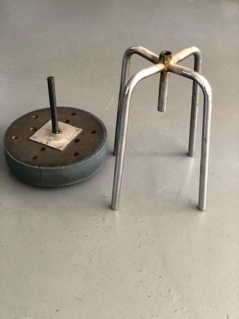 Industrial stool with adjustable height