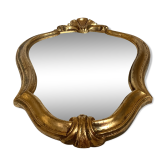 Ancien miroir coquille baroque