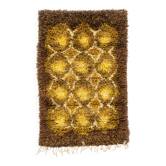 Scandinavian 20th century modern long pile (ryijy) rug by Laila Seppä. 154/