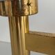 Double opal glass and heavy brass, large minimalist cinema wall light, 1960s, Germany