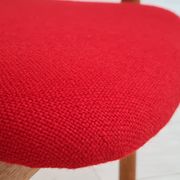 Danish armchair, 70s, reupholstered, kvadrat furniture wool, oak wood