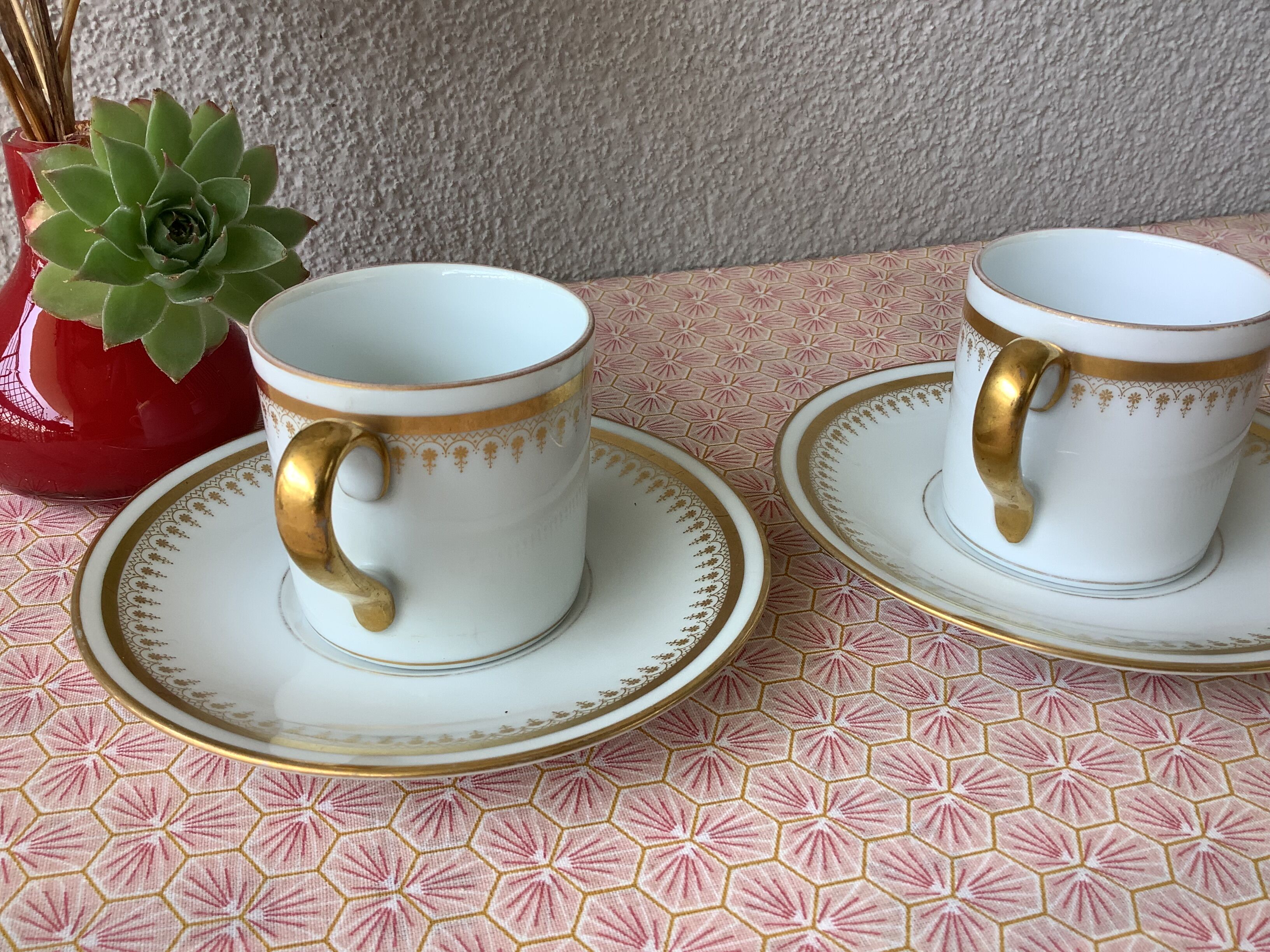 Cerabel porcelain cups from Baudour Belgium