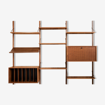Midcentury Royal wall system in teak by Poul Cadovius 1960s