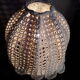 Solid wood lamp turn and cotton crochet day offal 1960/70