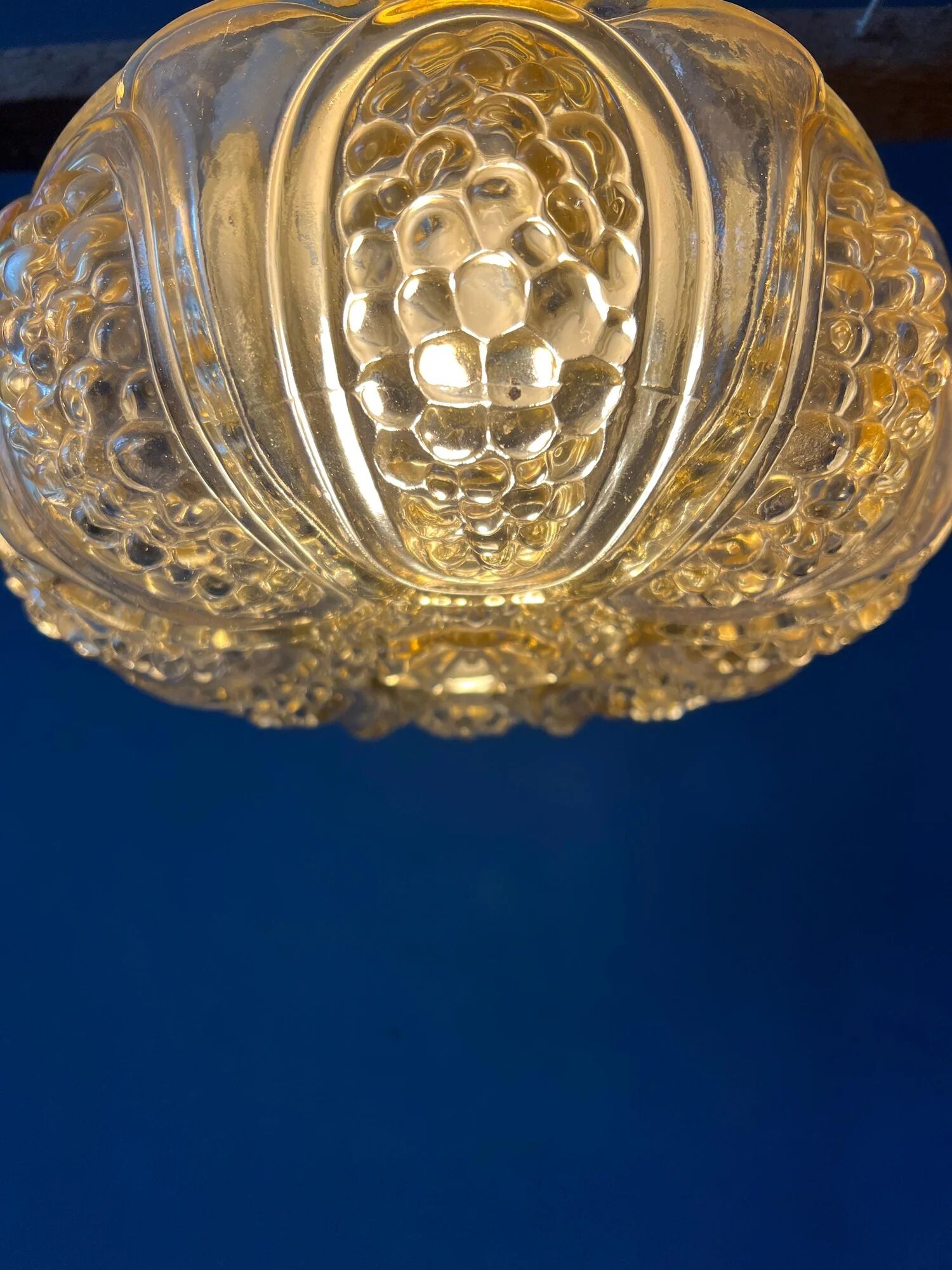 30s flush mount glass ceiling lamp
