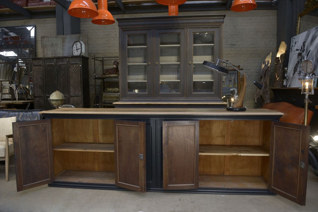 Enfilade à 6 portes 1920 patiné noir