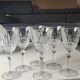 Set of 6 white wine glasses, Bohemian crystal. Regency/Empire style, 17.5 cm