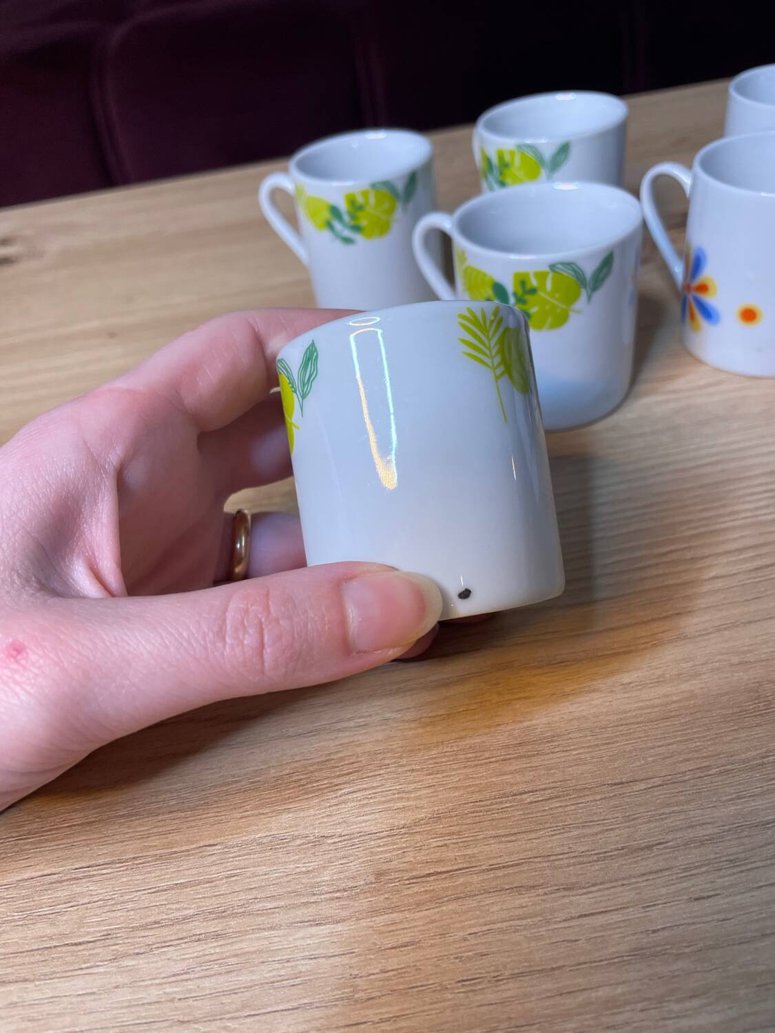 Lots de 8 tasses café vintage 70’s porcelaine
