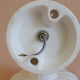 White porcelain wall lamp with blue border
