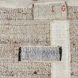 Old canvas cushion woven kilim style, patched