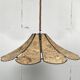 XL clover cork hanging pendant lamp, Germany 1970s