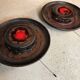 Modernist Scandinavian ceramic art wall lights or sconces, 1960s, set of 2