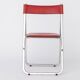 Tamara Folding Chair by Arrben Italy 1970s | Chrome Frame & Red Leather |