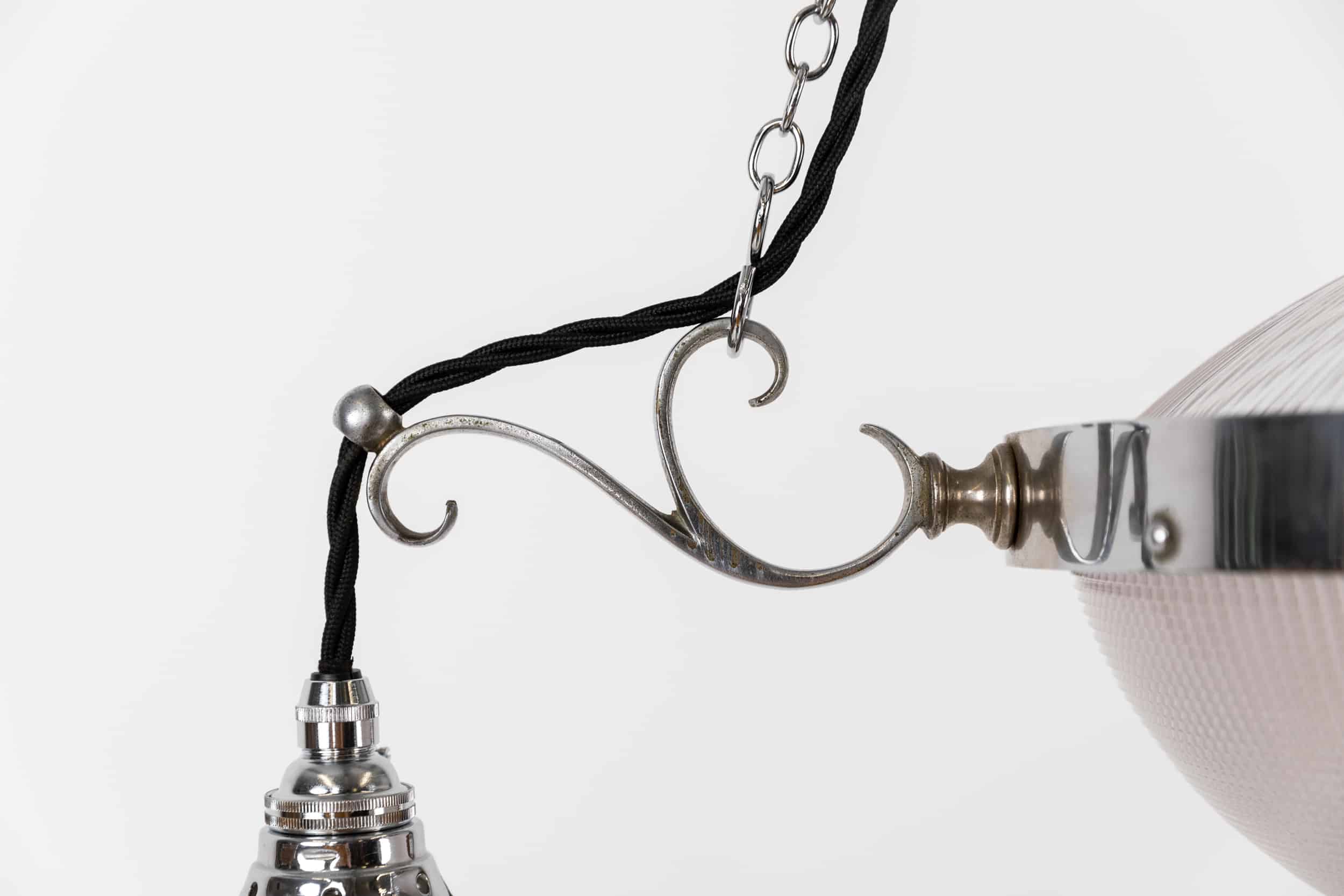 10" Chrome Holophane 'Stiletto' Chandelier