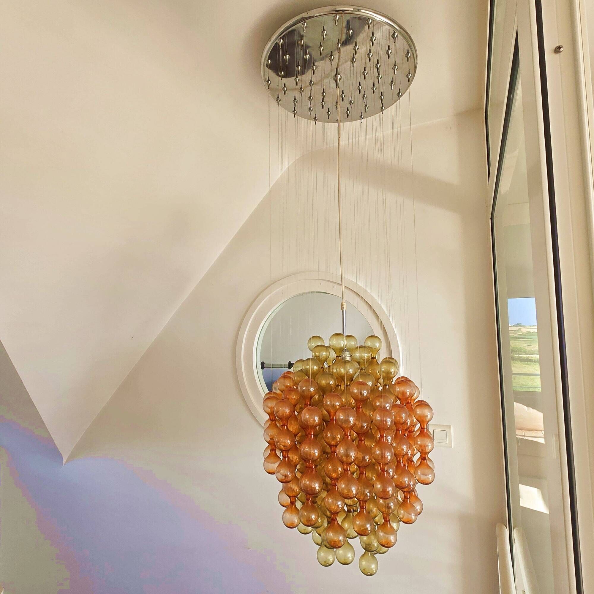 Vintage 1970s pendant light in the style of Verner Panton