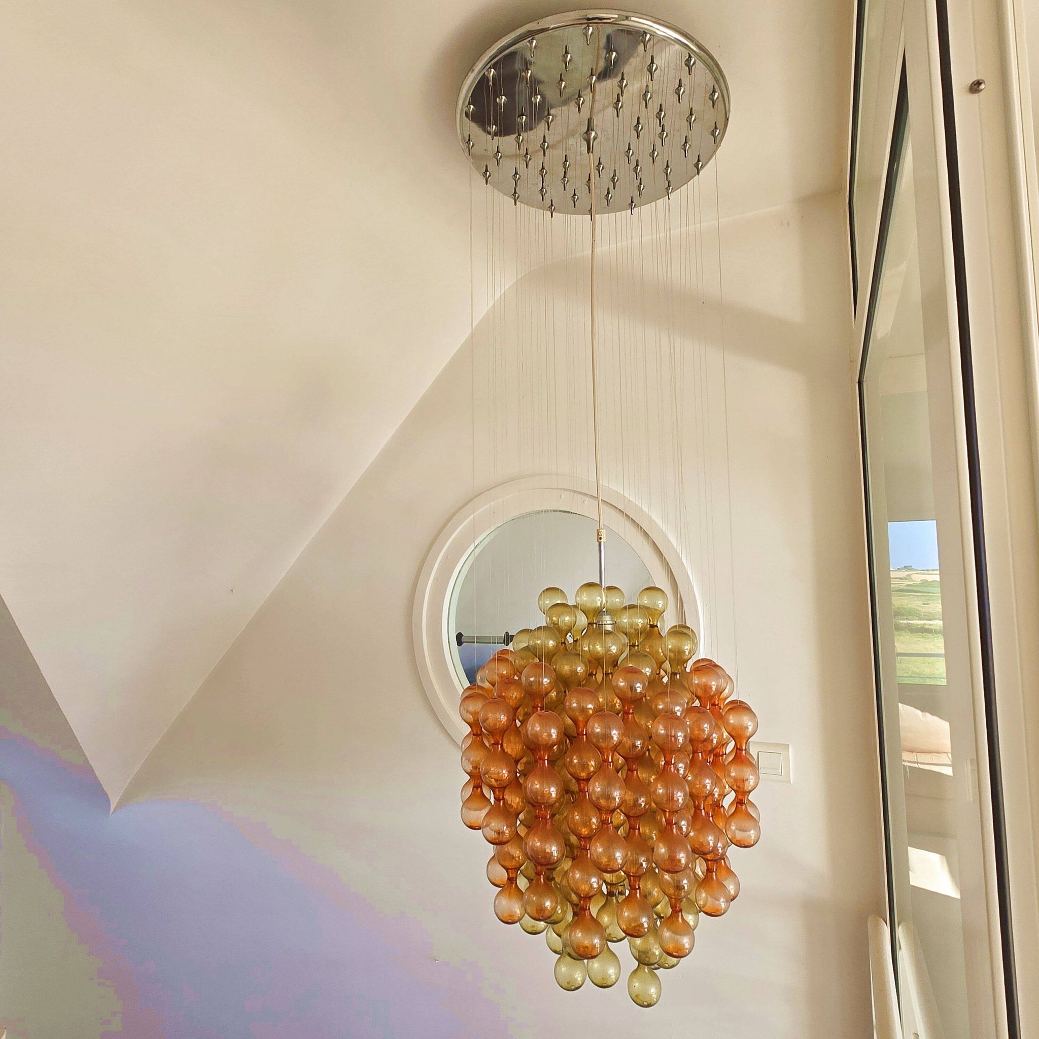 Vintage 1970s pendant light in the style of Verner Panton