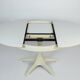 Vintage Dining Table Round Extandable 70s Space Age