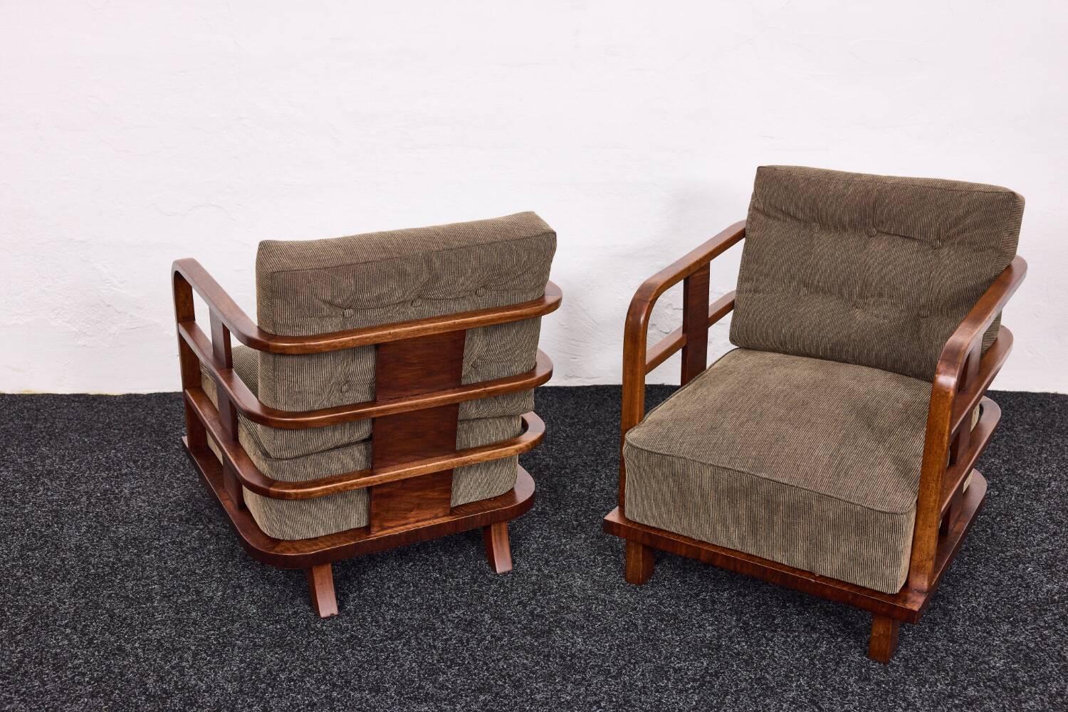 Lajos Kozma, importants fauteuils Art Déco de Budapest Werkstatte, années 1930