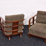 Lajos Kozma, important Art Deco  armchairs by Budapest Werkstatte, 1930s
