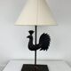 Wrought iron rooster lamp, brutalist, vintage, 1970