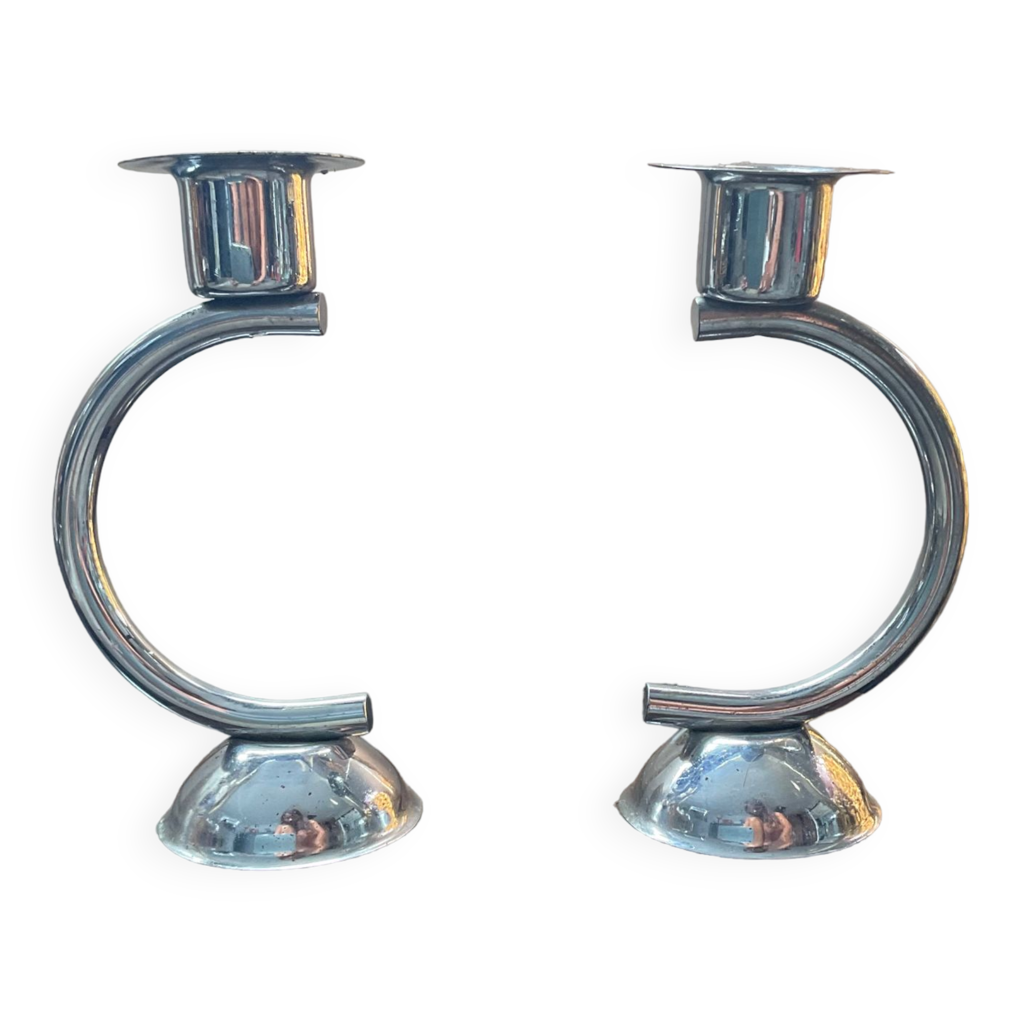 Pair of Art Deco candle holders