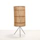 Lampadaire en bambou et rotin
