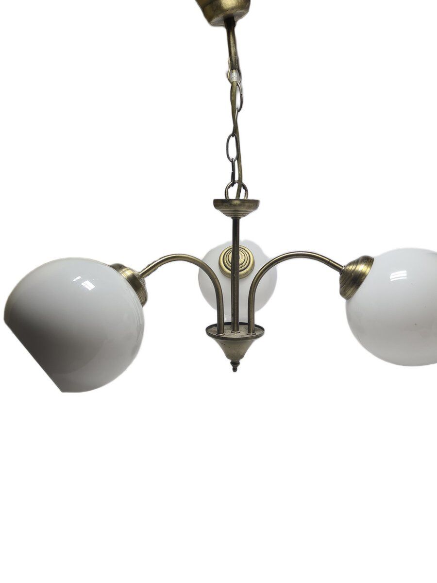 Art Deco glass chandelier, Poland, 1970s