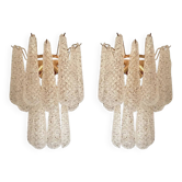 Murano Glass Gold Wall Sconces by Simoeng, Set of 2