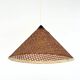 Vintage Conical Suspension – Rattan & Black Detail