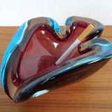 Large Sommerso Murano Glass Ashtray by Flavio Poli, Italy, 1960s