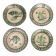 4 Vietri plates decorated by Fabbrica Ceramica Avallone, 1930s