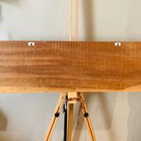 Bas relief African Art 20th century solid wood panel carved with Warriors