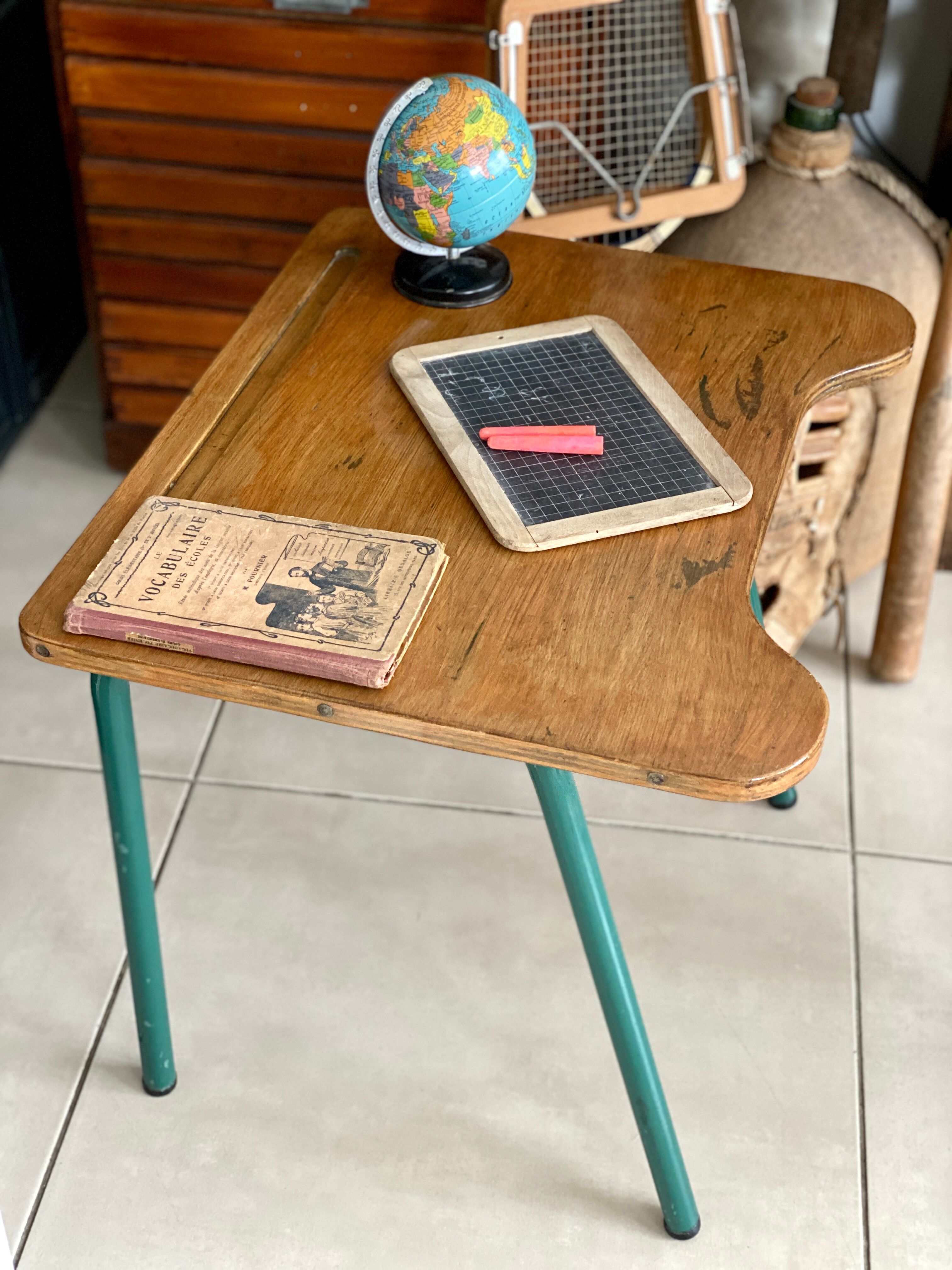 Desk and school chair set