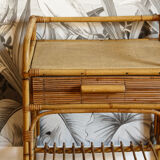 Rattan bedside table