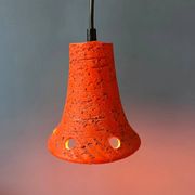 2 retro ceramic orange pendants