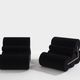 Pair of black velvet armchairs by Auro Trivellato for ALI 1972