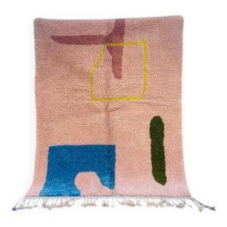 Tapis boujaad coloré tissé en laine fait main 250cm×150cm