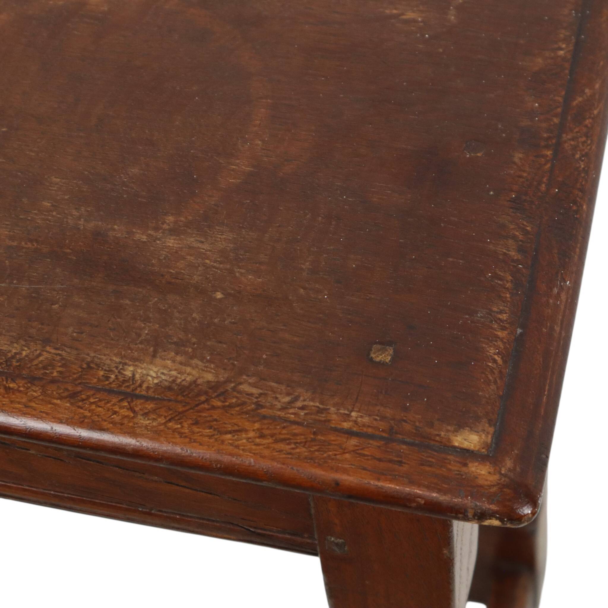 Tabouret en chêne massif anglais, 19e siècle