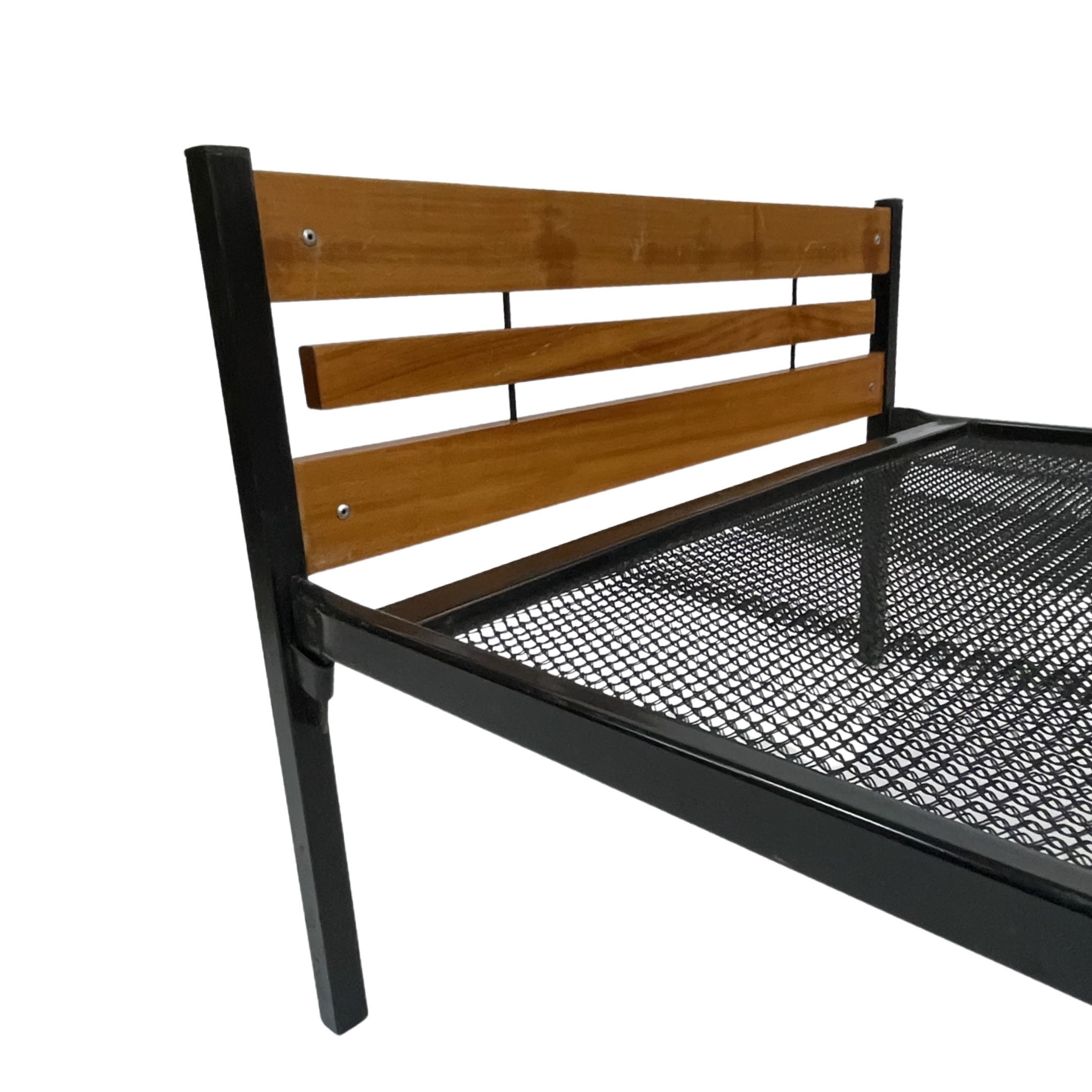 Vintage scandinavian bed daybed by Dico Holland 1960s teak metal