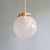 Art Deco satin glass pendant (2 available), 1920s-30s