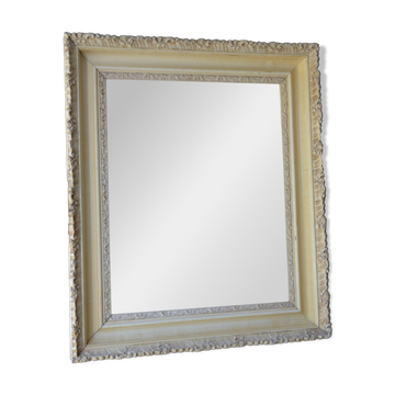Old carved wooden mirror frame