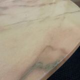 Table basse laiton et marbre rose