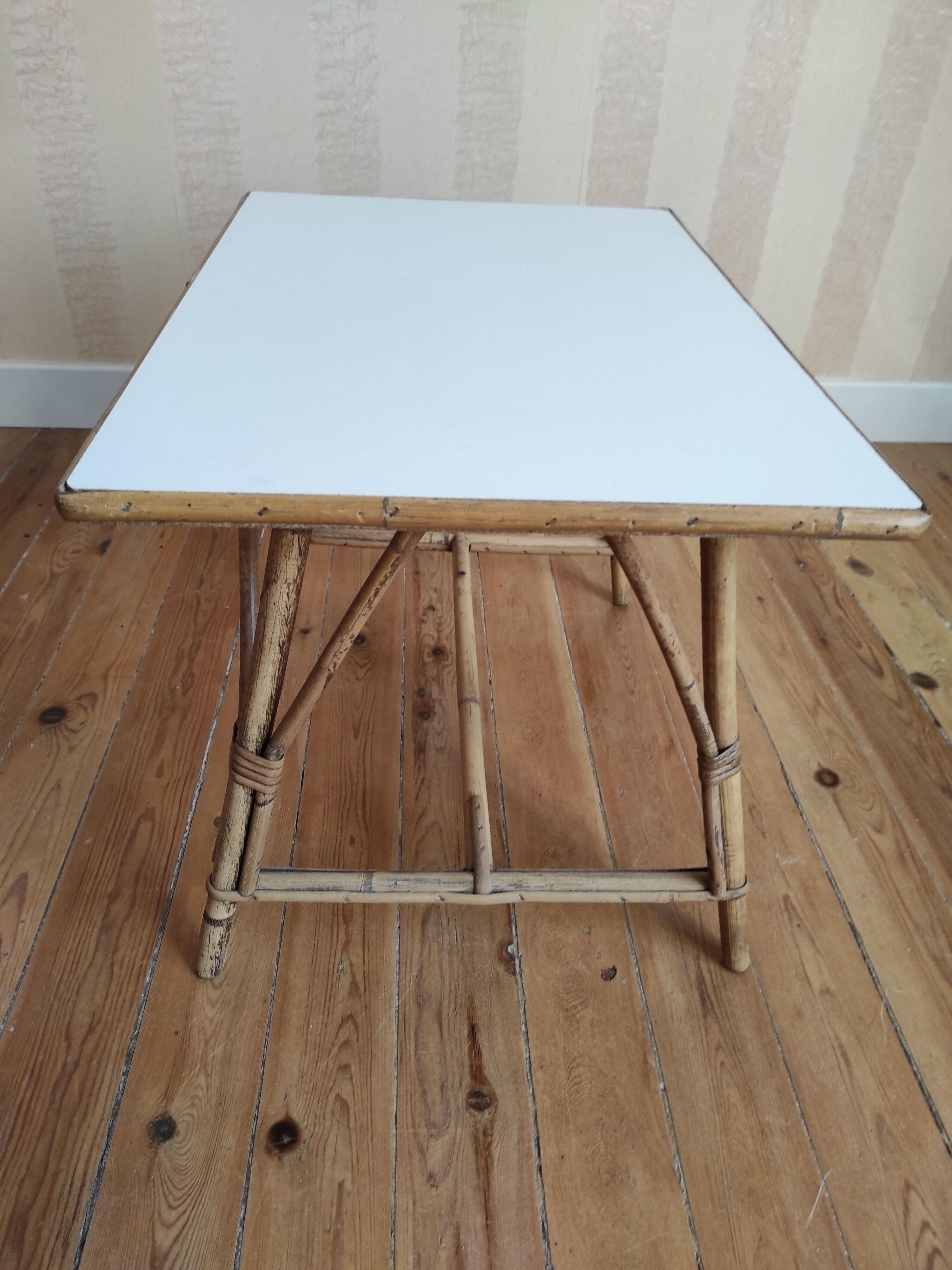 Vintage rattan coffee table