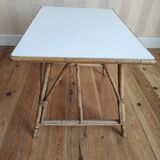 Table basse vintage en rotin