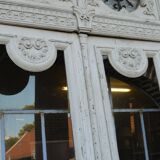 double oak entrance door with its frame