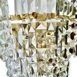 Kinkeldey pair of crystal and gilt wall lights, 1970s