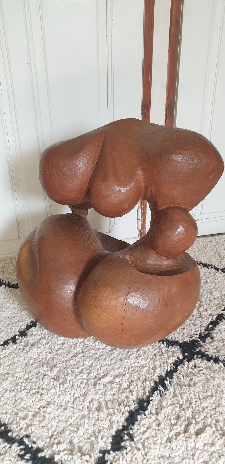 Abstract wooden sculpture