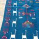 Blue Berber kilim in pure wool carpet 95x150cm