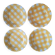 La Redoute x Selency set of 4 yellow dessert plates